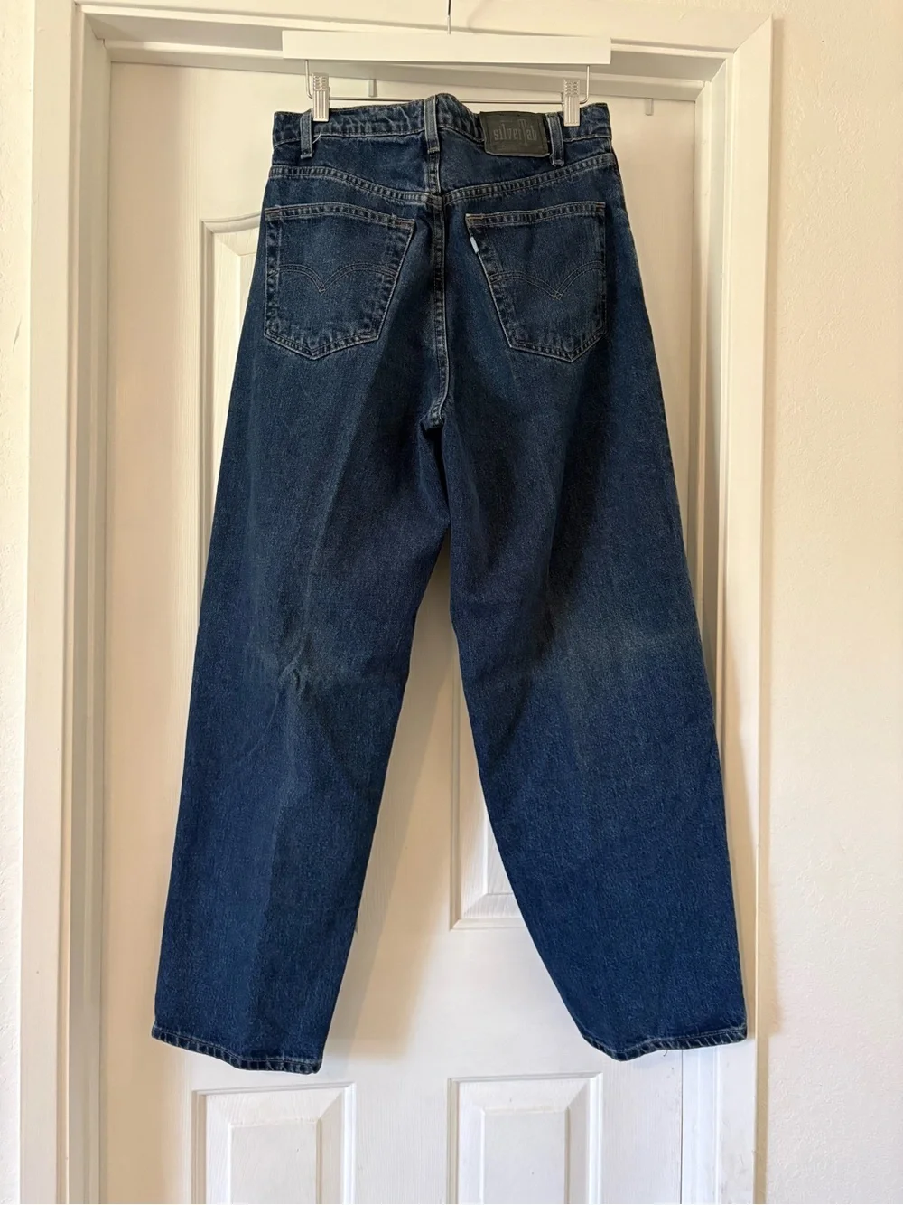 Levi’s Silvertab Baggy Blue Denim Jeans Vintage Wide 32X30 Mens Distressed Y2K